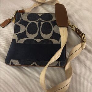 Coach Navy and Cream Crossbody Bag